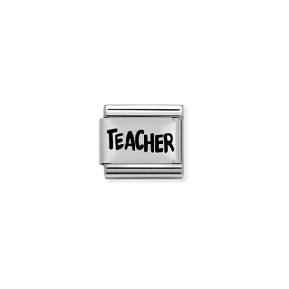 Nomination - Link PLATES 925 sterling silver TEACHER