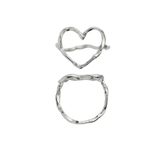 STINE A - Funky Heart Ring - Silver