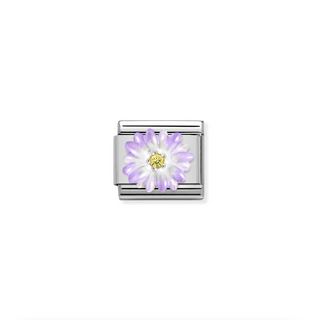 Nomination - Link SYMBOLS 925 sterling silver PURPLE flower