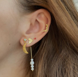 STINE A - Petit Gold Splash Earring Disco Single