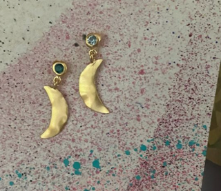 STINE A - Big Dot Bella Moon with Ocean Green Stone Single