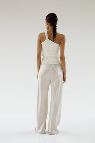 ALMADA LABEL - Bias Satin Pants - Pearl