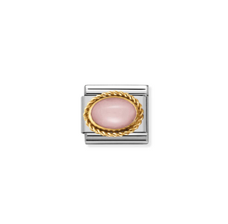 Nomination - Link HARD STONES 18k gold PINK OPAL