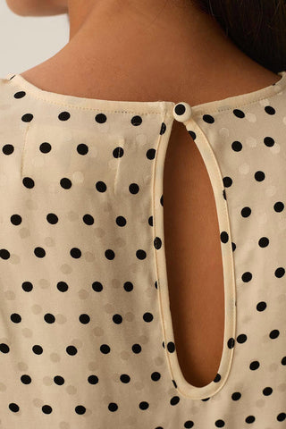 DES PETITS HAUTS - Yelena Top - Pois Jacquard