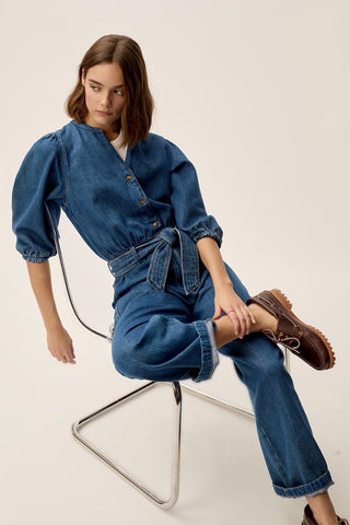 DES PETITS HAUTS - Larry Jumpsuit - Middle Blue