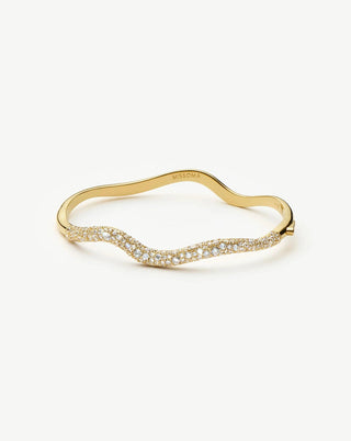 MISSOMA - Molten Snow Ripple Hinged Bangle