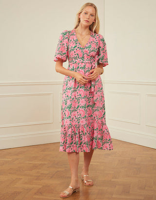PINK CITY PRINTS - Jemima Dress - Bubblegum Rose