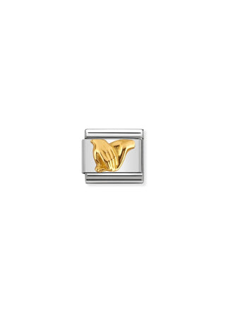 Nomination - Link MONUMENT RELIEF 2 18k gold LOVERS HAND