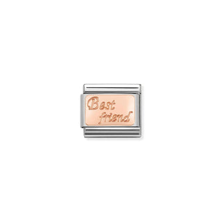 Nomination - Link ENGRAVED WRITINGS  9k rose gold Best Friend