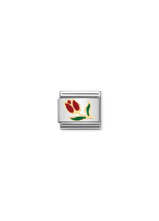 Nomination - Link 18k Gold & Enamel TULIP