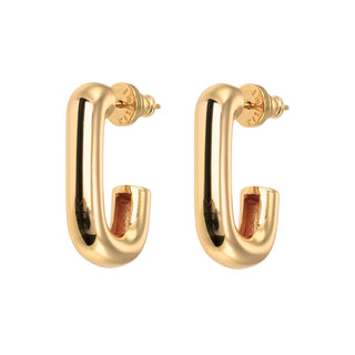 Emilia by Bon Dep - Square Chunky Hoops - Gold