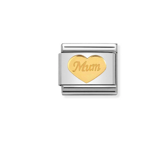 Nomination - Link SYMBOLS  18k gold Mum heart