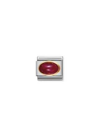 Nomination - Link 18k Gold OVAL STONE RUBY