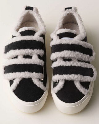 INUIKII - Shearling Low Velcro - Black