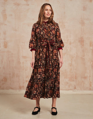 PINK CITY PRINTS - Tilly Dress - Tan Jaal