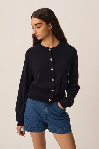 DES PETITS HAUTS - Arbalette Cardigan - Marine