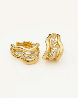 MISSOMA - Molten Snow Triple Small Hoop Earrings