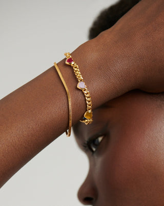 MISSOMA - Jelly Heart Gemstone Charm Bracelet