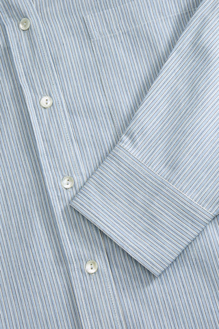 SKALL - Nico Shirt - Tiny Blue Stripe