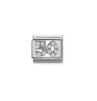 Nomination - Link SYMBOLS 925 sterling silver and cubic zirconia 50