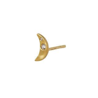 STINE A - Petit Bella Moon Earring - Gold Single