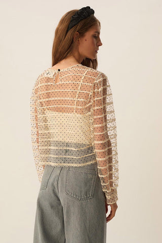 DES PETITS HAUTS - Gabrielle Tee-Shirt - Creme