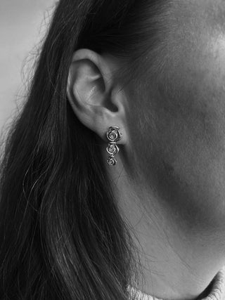 Pico Copenhagen - Rose Triplo Stud - Silver