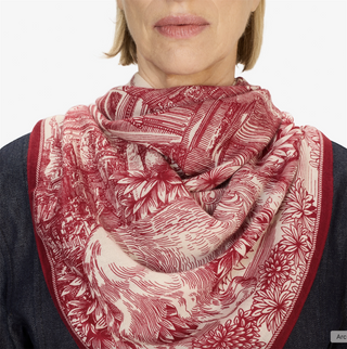 INOUI - Square Cashmere Piranesi 130 - Rouge
