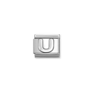 Nomination - Link OXIDIZED LETTER 925 sterling silver U