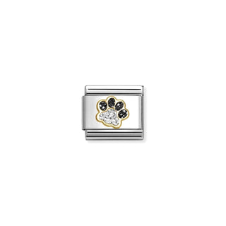 Nomination - Link GLITTER 18k gold Pawprint