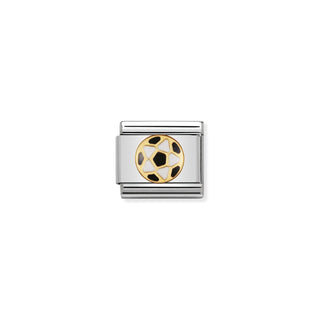 Nomination - Link ITALIAN FOOTBALL  18k gold BLACK-WHITE Ball