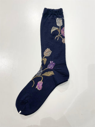 ANTIPAST - Bouquet Tulip Sock - Navy