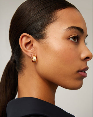 MISSOMA - Savi Triple Ridge Hoop Earrings