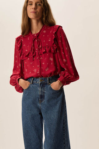 DES PETITS HAUTS - Egine Blouse - Cherry