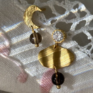 STINE A - Petit Claire de Lune Earring Mocha Single