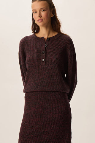 DES PETITS HAUTS - Brenda Skirt - Marine/Berry