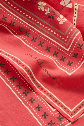 SKALL - Skall Floral Scarf 55x55 - Red