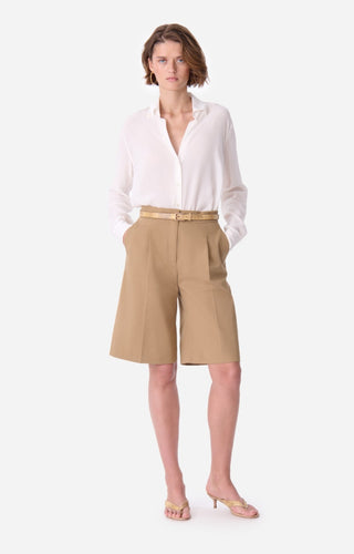 VANESSA BRUNO - Dalsam Bermuda Shorts - Vert Safari