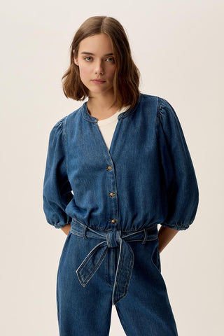 DES PETITS HAUTS - Larry Jumpsuit - Middle Blue