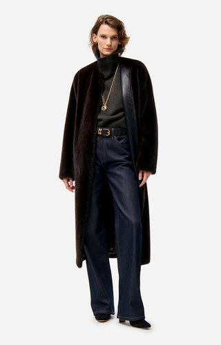 VANESSA BRUNO - Fluffy Coat - Brown