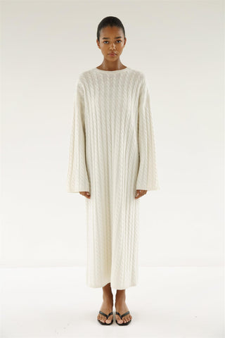 ALMADA LABEL - Noma Cable Knit Dress - Cream