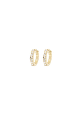 Emilia by Bon Dep - X-Small Hoops - White