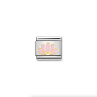 Nomination - Link 18K Gold & Enamel LOTUS FLOWER