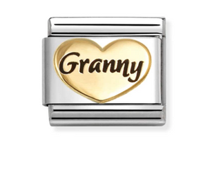 Nomination - Link SYMBOLS enamel and 18k gold GRANNY HEART