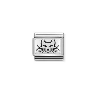 Nomination - Link OXYDISED PLATES 925 sterling silver Cat
