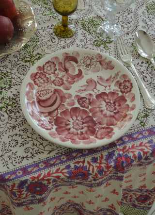 SISSEL EDELBO - Noor Block Print Tablecloth - Purple Flower