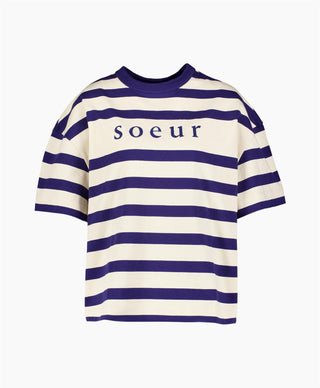 SOEUR - Adam T-shirt - Ecru/Marine