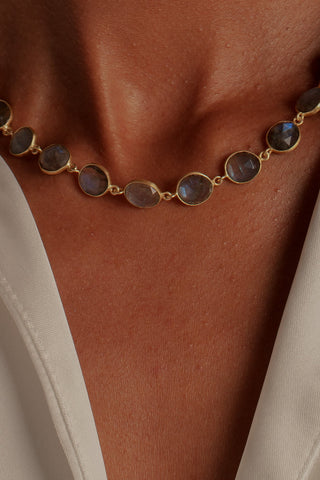 SHANSHAN PARIS - Ellipsi Necklace - Labradorite