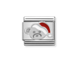 Nomination - Link CLASSIC SYMBOLS enamel and 925 sterling silver BEAR WITH HAT