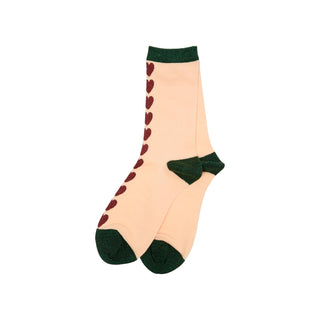 Pico Copenhagen - Heart Stripe Sock - Powder